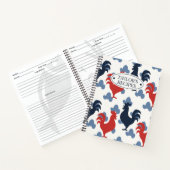 Americana Folk Art Roosters – Rustic Farm Recipe ノートブック (内部)