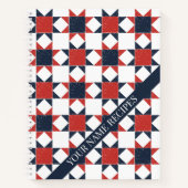 Americana Folk Art Star Quilt Pattern Recipe ノートブック (正面)