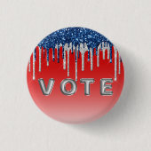 Americana Glitter Drip Vote 缶バッジ (正面)