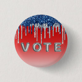 Americana Glitter Drip Vote 缶バッジ
