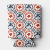 Americana Heritage Eagle Damask Monogram 缶クーラー (裏面)