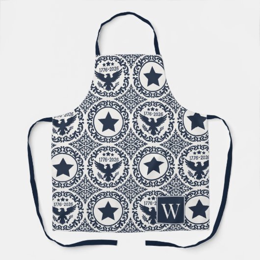 Americana Heritage Eagle Medallion Monogram エプロン (正面)