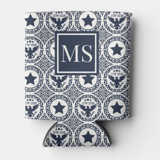 Americana Heritage Eagle Medallion Monogram 缶クーラー (正面)