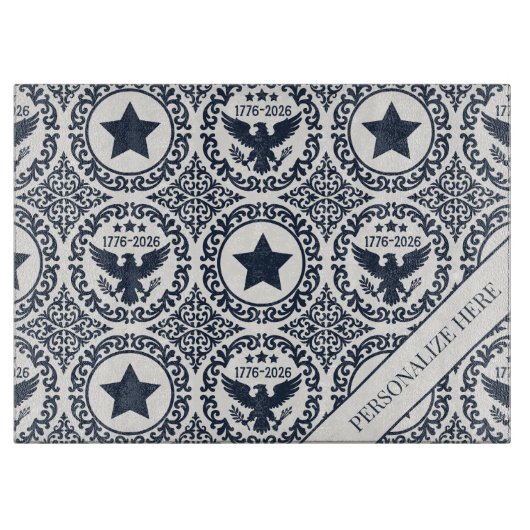 Americana Heritage Eagle Medallion (Navy Cream) カッティングボード (正面)