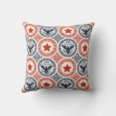 Americana Heritage Eagle Medallion -Navy Red Cream クッション (裏面)