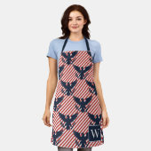 Americana Heritage Eagle Stripe Monogram エプロン (着用した状態)