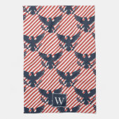 Americana Heritage Eagle Stripe Monogram キッチンタオル (縦)