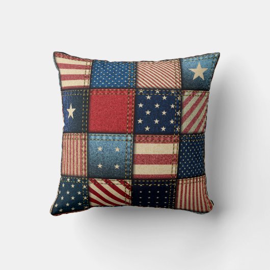 Americana Patchworkイメージ クッション (裏面)