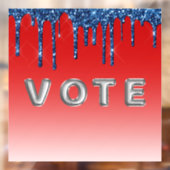 Americana Red Blue Glitter Drip Vote ウィンドウサイン (シート2)