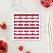 Americana Red White Blue Stars And Stripes スタンダードカクテルナプキン (インサイチュ)