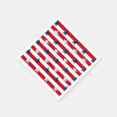 Americana Red White Blue Stars And Stripes スタンダードカクテルナプキン (角)