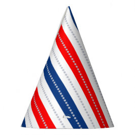 Americana Red White Blue Stars & Stripes パーティーハット