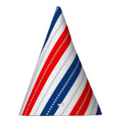 Americana Red White Blue Stars & Stripes パーティーハット (右)