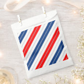 Americana Red White Blue Stars & Stripes フェイバーバッグ (クリップ留めされた状態)