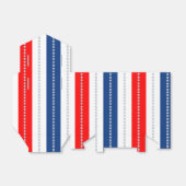 Americana Red White Blue Stars & Stripes フェイバーボックス (折り畳みなし)