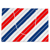 Americana Red White Blue Stars & Stripes ラージペーパーバッグ (裏面)