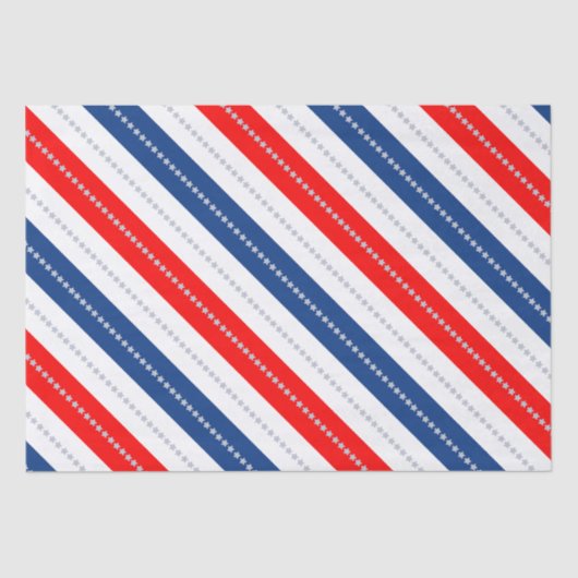 Americana Red White Blue Stars & Stripes 薄葉紙 (正面)