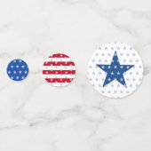 Americana Red White Blue Stars Stripes Celebration コンフェッティ (正面)