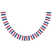 Americana Red White Blue Stripes America 1776 2026 バンティングフラッグ (全)