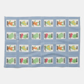 Americana Seed Packet Folk Art キッチンタオル (横)