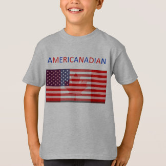 AMERICANADIANの子供の灰色のティー Tシャツ
