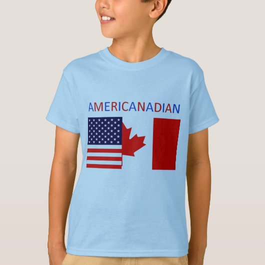 AMERICANADIAN 2の男の子の青いティー Tシャツ (正面)