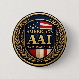 Americans Against Islamification Button 缶バッジ