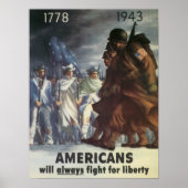 American's Will Always Fight for Liberty ポスター (正面)