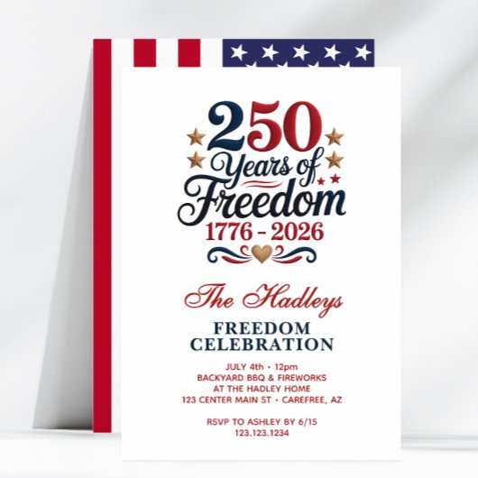 America's 250 Year Anniversary Family 招待状