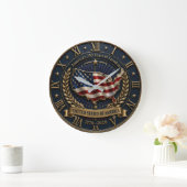America's 250 Years of Freedom United States Map  ラージ壁時計 (ホーム)