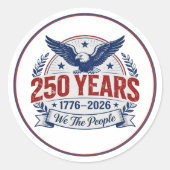 America's 250th Anniversary ラウンドシール (正面)