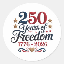 America's 250th Anniversary ラウンドシール