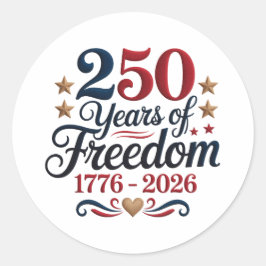 America's 250th Anniversary ラウンドシール