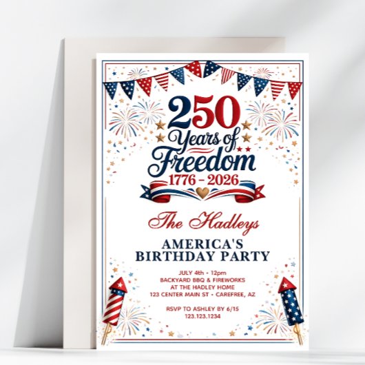 America's 250th Anniversary 招待状