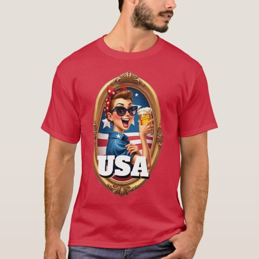 America's 250th Anniversary 4th of July 2026 Tシャツ (正面)