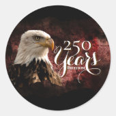 America's 250th Anniversary Bald Eagle Sticker ラウンドシール (正面)