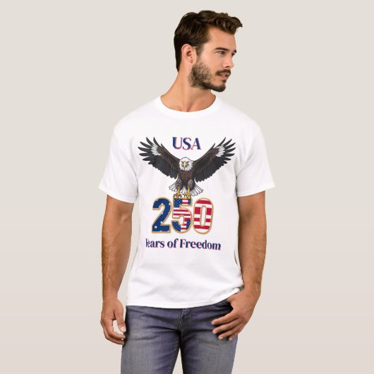America's 250th Anniversary Bald Eagle Tシャツ (正面フル)