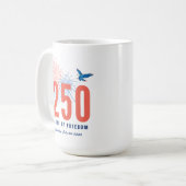 America's 250th Anniversary Freedom Patriotic Mug コーヒーマグカップ (正面左)