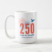 America's 250th Anniversary Freedom Patriotic Mug コーヒーマグカップ (左)