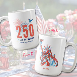 America's 250th Anniversary Freedom Patriotic Mug コーヒーマグカップ