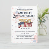 America's 250th Anniversary Independence hall Gala 招待状 (スタンド正面)