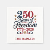 America's 250th Anniversary Name スタンダードカクテルナプキン (正面)