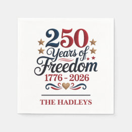 America's 250th Anniversary Name スタンダードカクテルナプキン