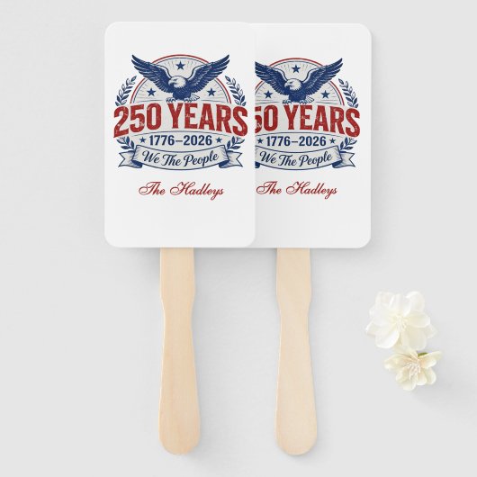 America's 250th Anniversary Name ハンドファン (正面&裏面)