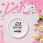 America's 250th Anniversary Name ペーパープレート (パーティー)