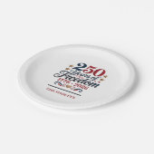 America's 250th Anniversary Name ペーパープレート (アングル)