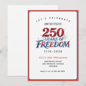 Americas 250th Anniversary Party  招待状 (正面/裏面)
