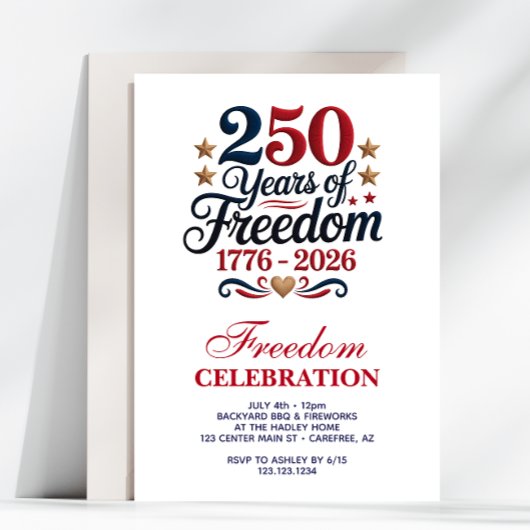 America's 250th Anniversary Party 招待状