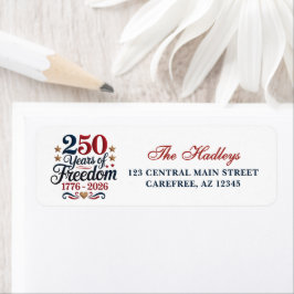 America's 250th Anniversary Return Address Label ラベル