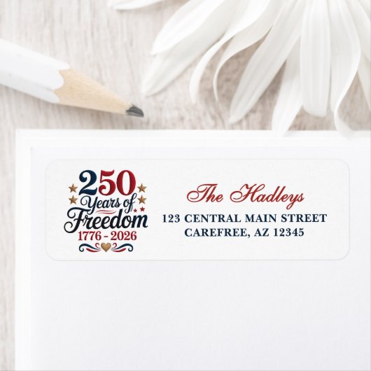 America's 250th Anniversary Return Address Label ラベル (インサイチュ)